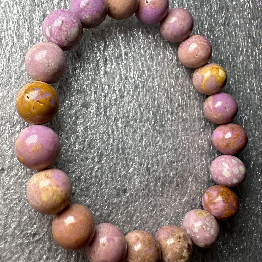Beautiful Rare 9MM Phosphosiderite Natural Crystal Bracelet